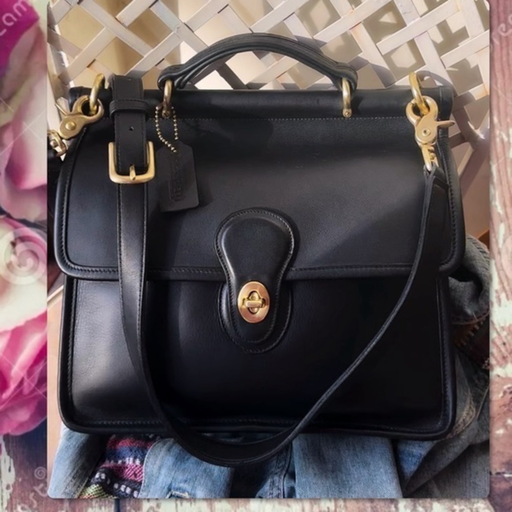 COACH VINTAGE WILLIS BLACK CROSSBODY BAG 9927